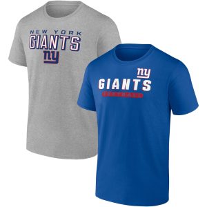 Men’s New York Giants Gray Parent T-Shirt Combo Pack