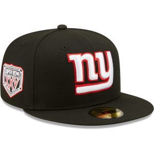 New York Giants New Era Red Undervisor Super Bowl XXV Side Patch 59FIFTY Fitted Hat
